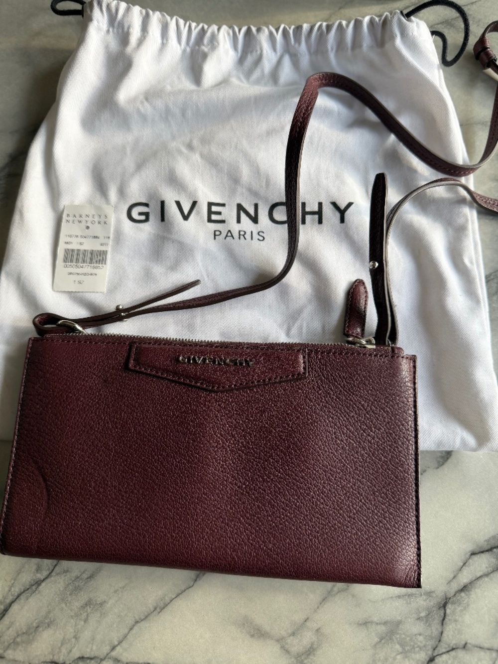 Givenchy Burgandy Antigona Crossbody pouch